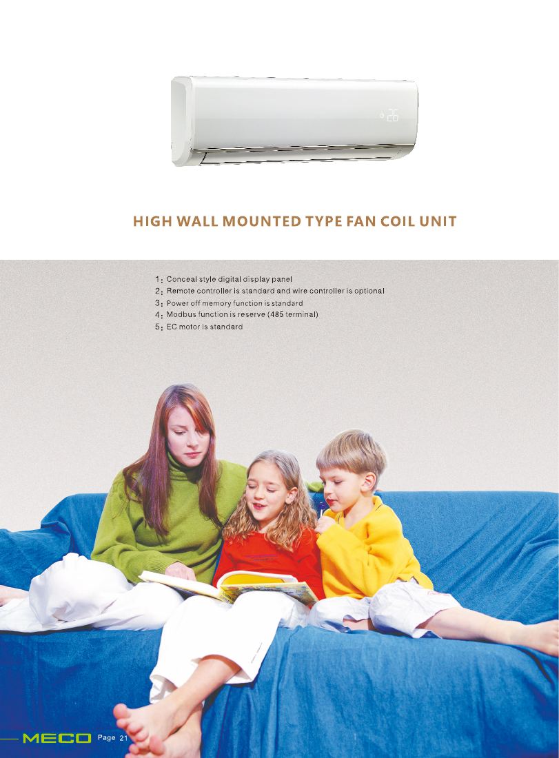 High-wall fan coils